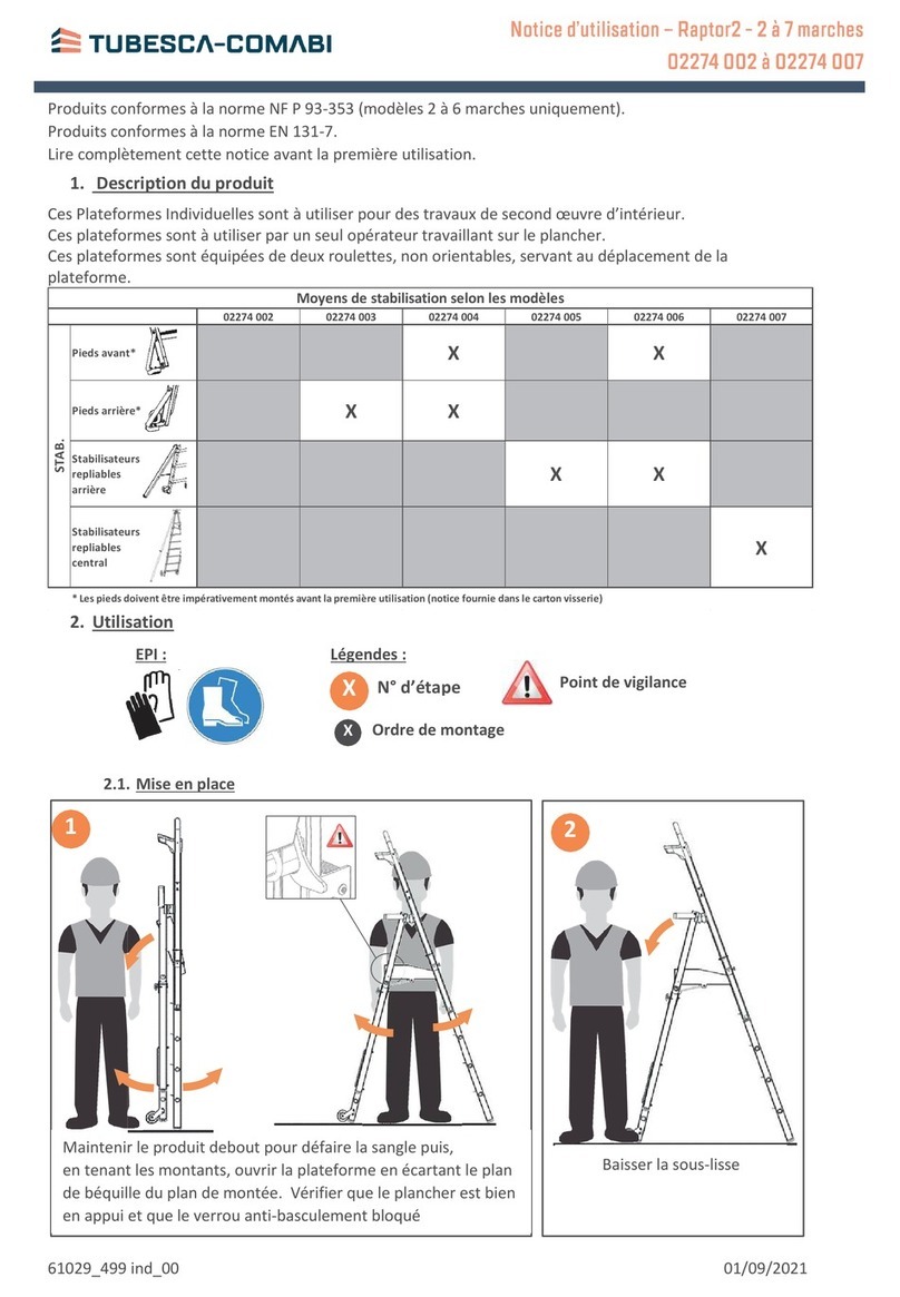 TUBESCA-COMABI Raptor2 Manual instruction
