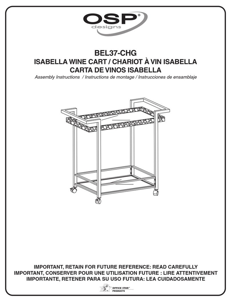 Office Star Products OSP designs ISABELLA BEL37-CHG Assembly instructions