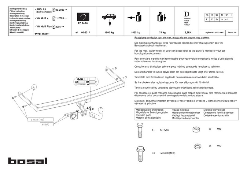 bosal 031711 FITTING INSTRUCTION