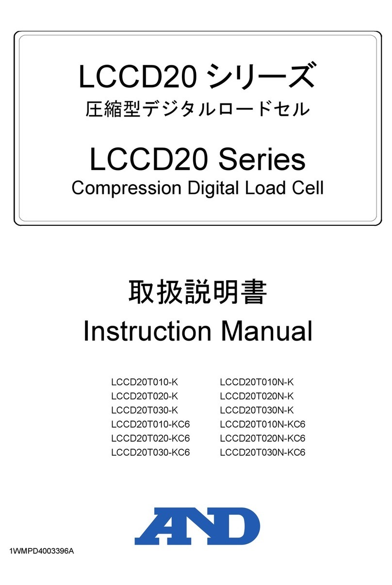 AND LCCD20 Series instruction manual AND LCCD20 Series instruction manual