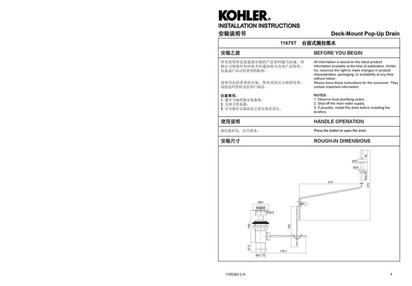 Kohler 11679T User manual