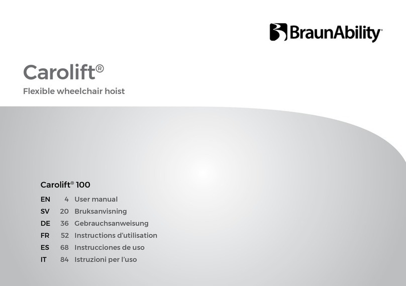 BraunAbility Carolift 100 User manual