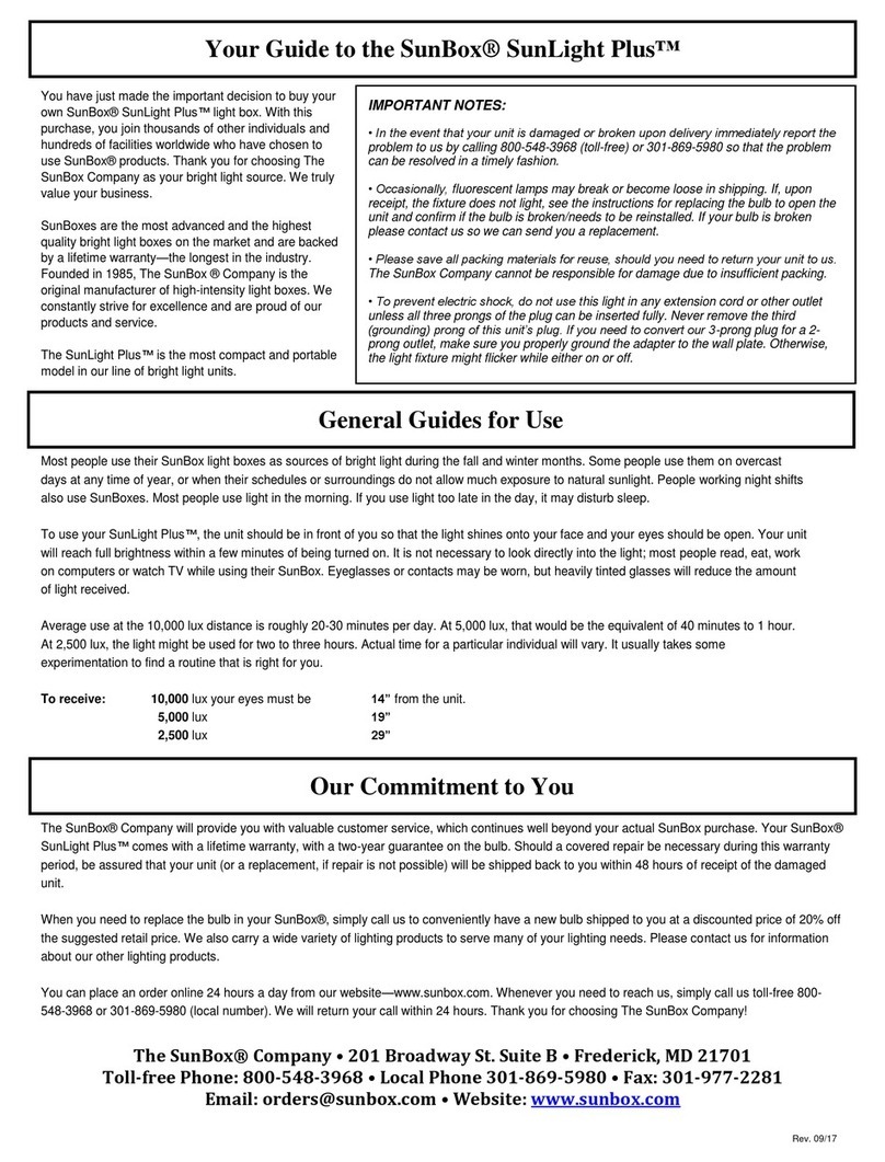 Sunbox SunLight Plus Guide