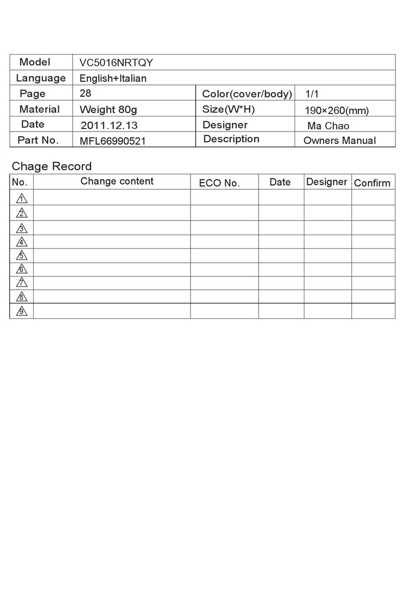 LG VC5016NRTQY owner's manual