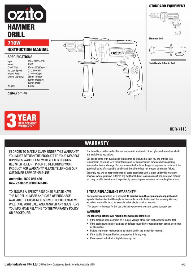 Ozito HDR-7113 instruction manual