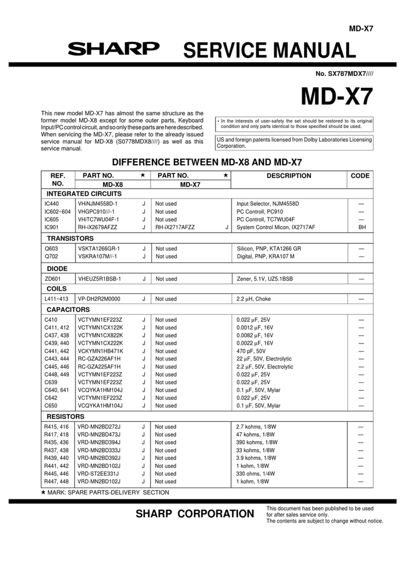 Sharp MD-X7 User manual