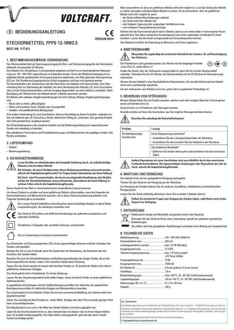 VOLTCRAFT FPPS 12-18W2.5 operating instructions VOLTCRAFT FPPS 12-18W2.5 operating instructions
