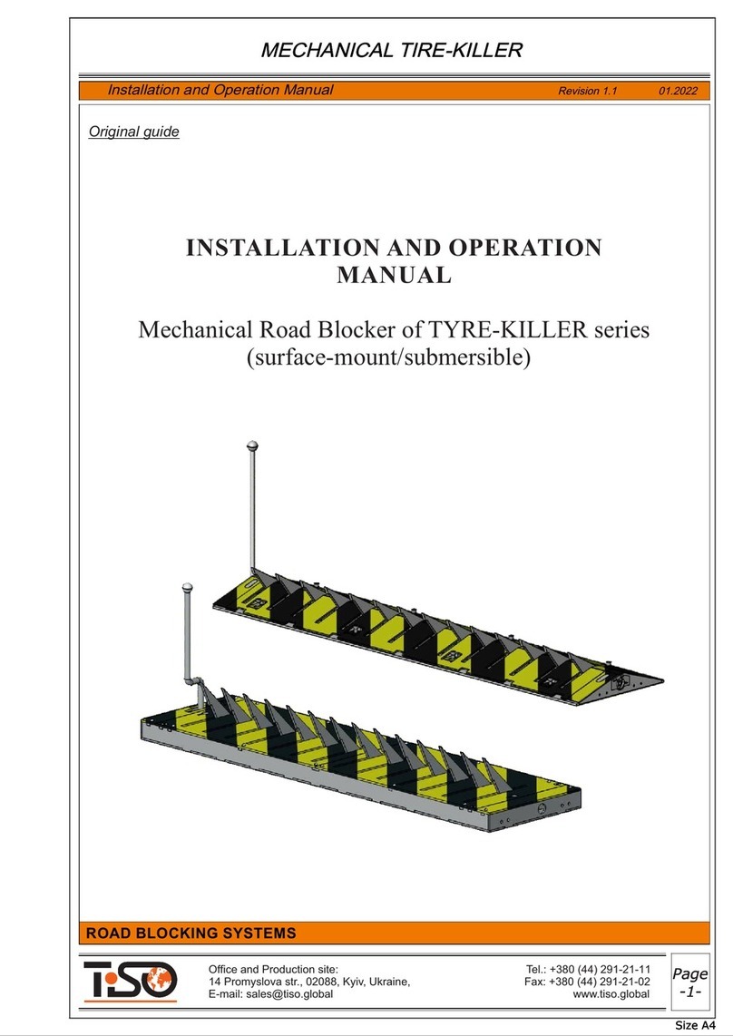 Tiso TYRE-KILLER Series Installation and operation manual