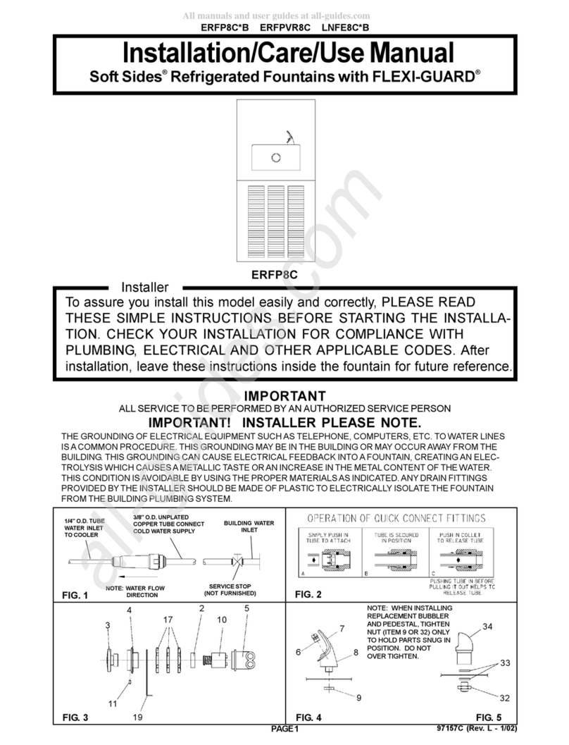 Elkay Soft Sides ERFP8C B Series Installation manual
