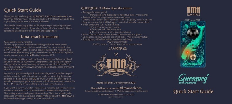 KMA QUEEQUEG 2 User manual