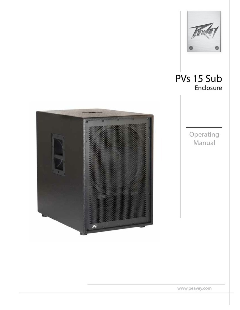 Peavey PVs 15 Sub User manual