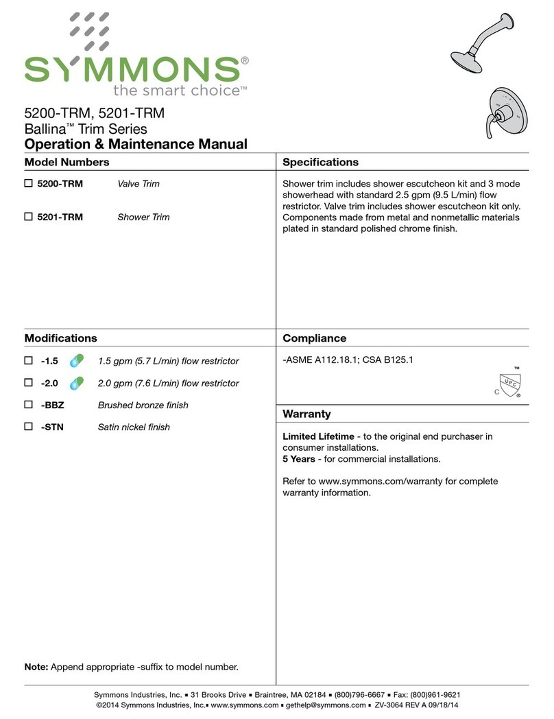 Symmons Ballina 5200-TRM Manual