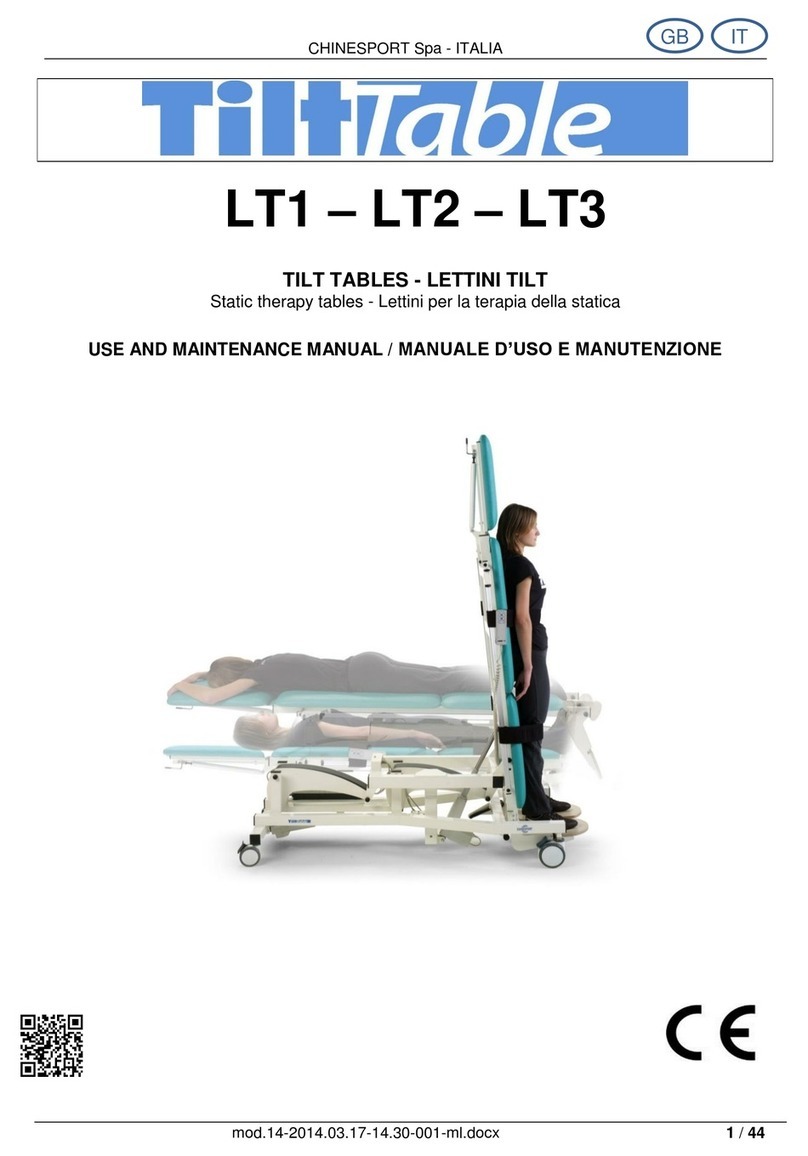 chinesport TILTTable LT1 Use and maintenance manual