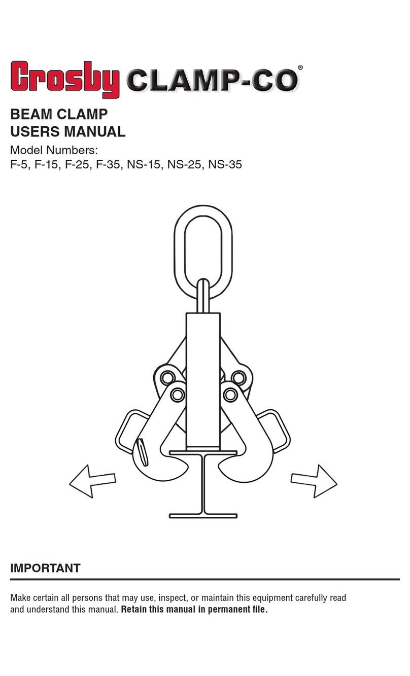 Crosby Clamp-Co F-5 user manual