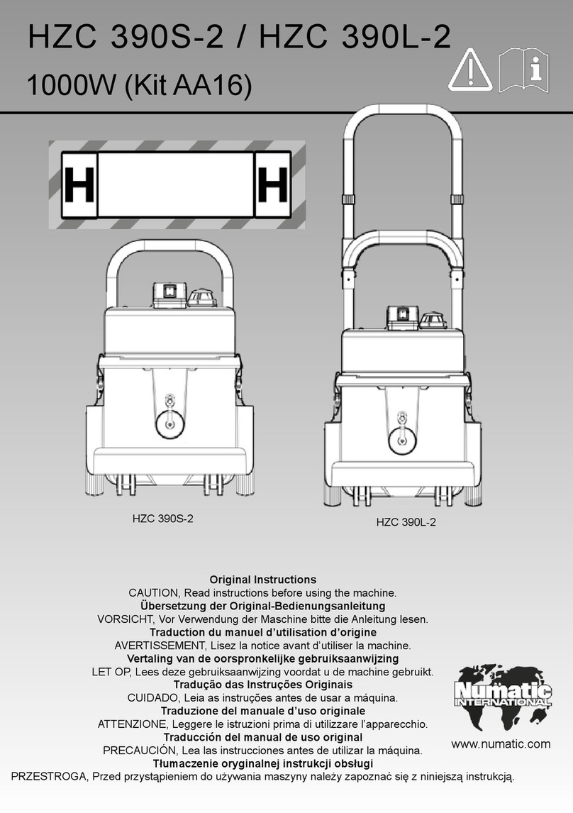 Numatic HZC 390 User manual