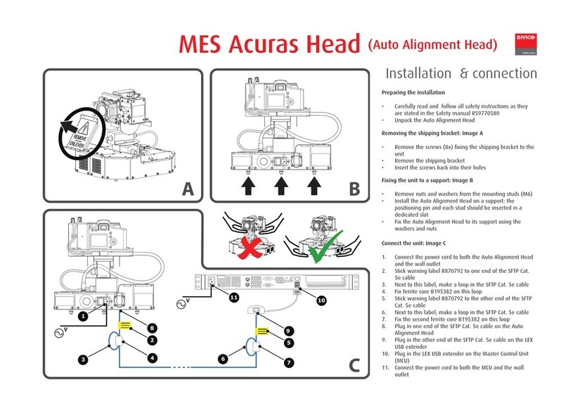 Barco MES ACURAS HEAD quick start guide