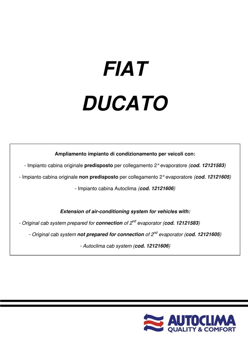 Autoclima 12121583 manual