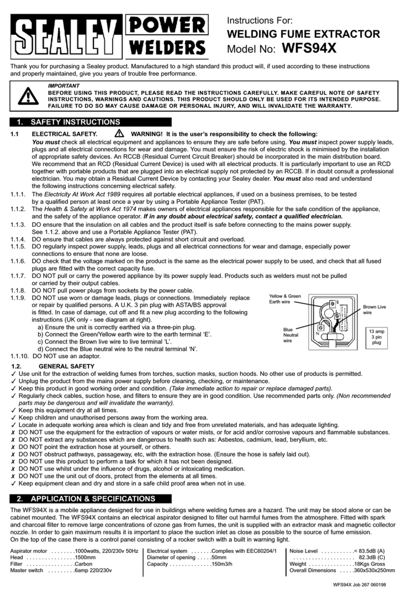 Sealey WFS94X User manual