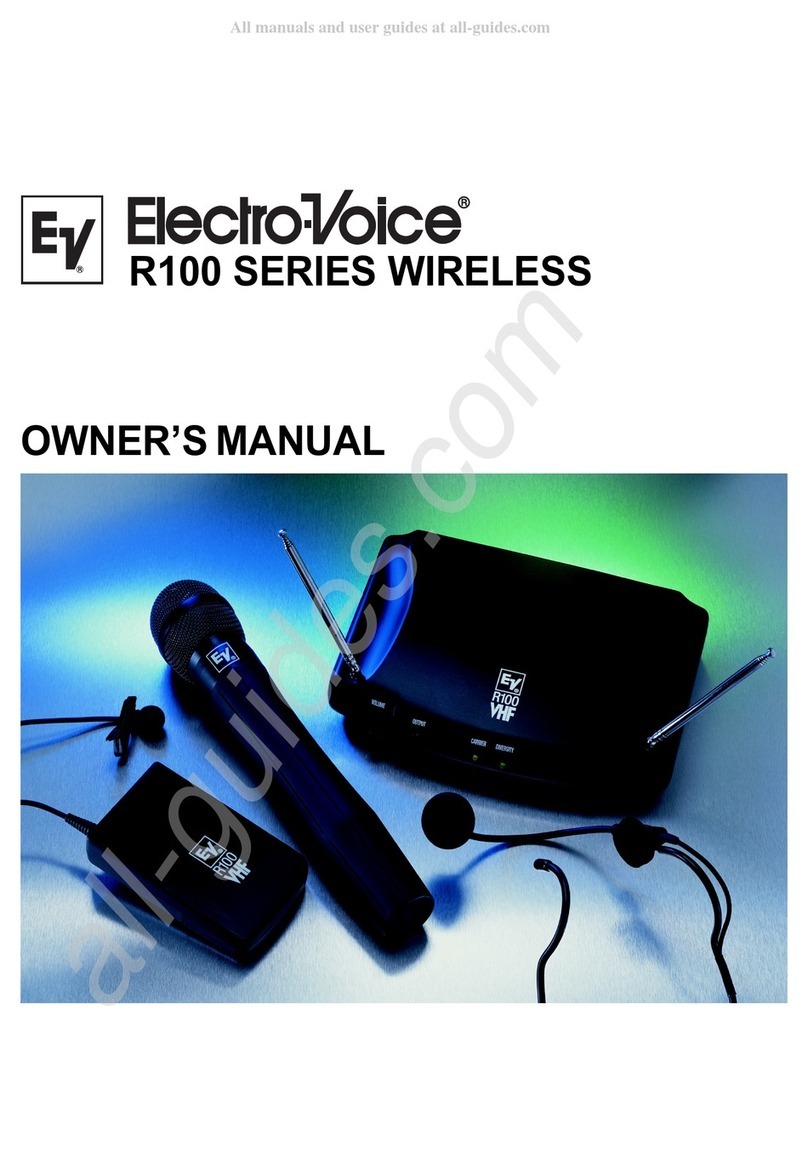 Electro-Voice R100 Series owner's manual