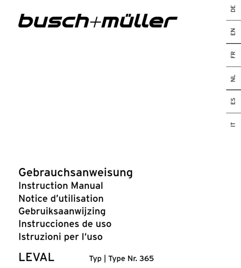 Busch+Müller LEVAL 365 User manual