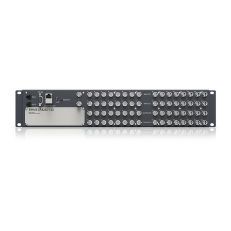 GRASS VALLEY SIRIUS SCR 1616-12G User manual
