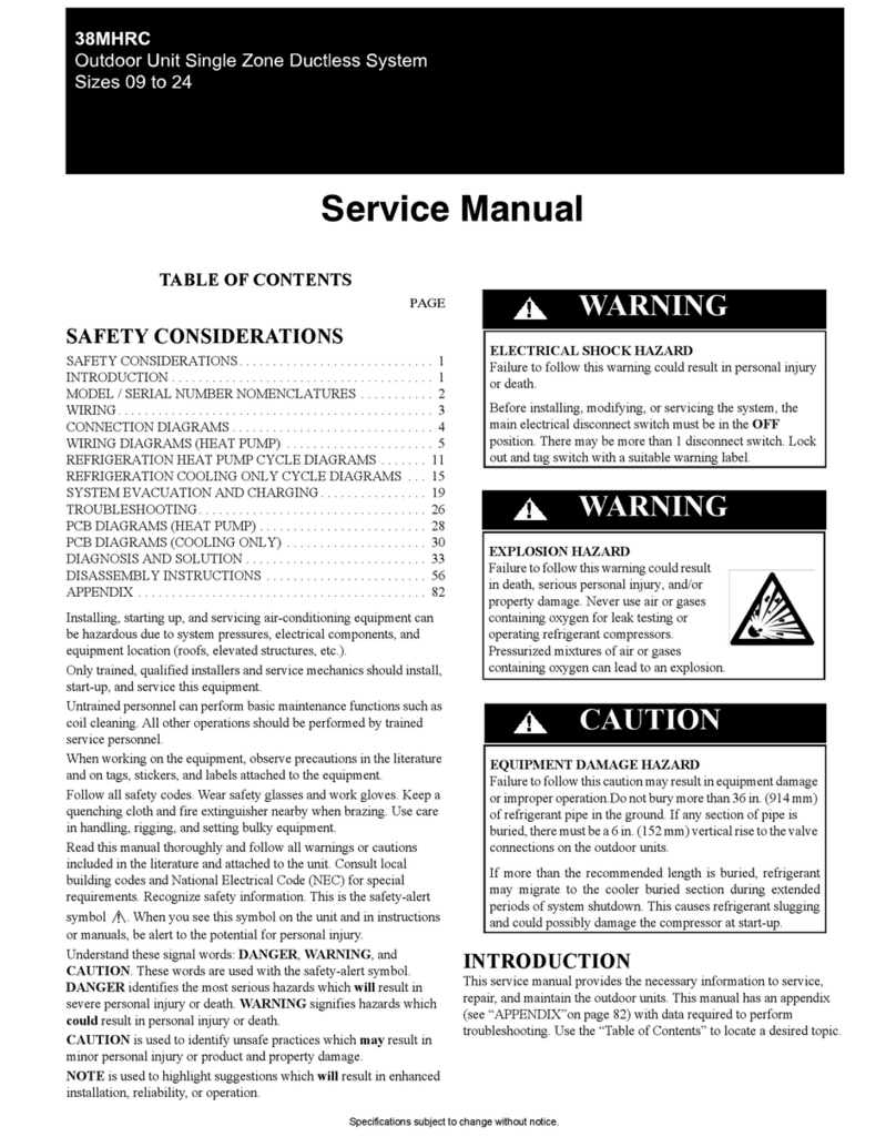 Carrier 38MHRC User manual