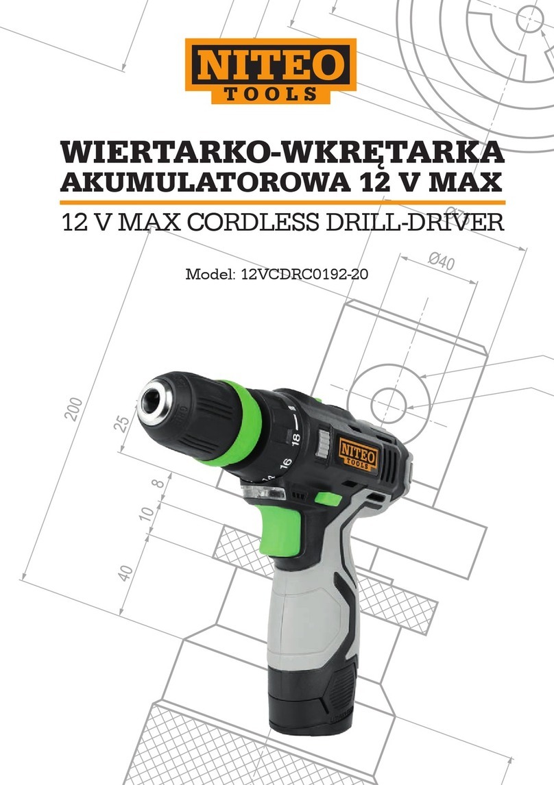 NITEO TOOLS 12VCDRC0192-20 manual