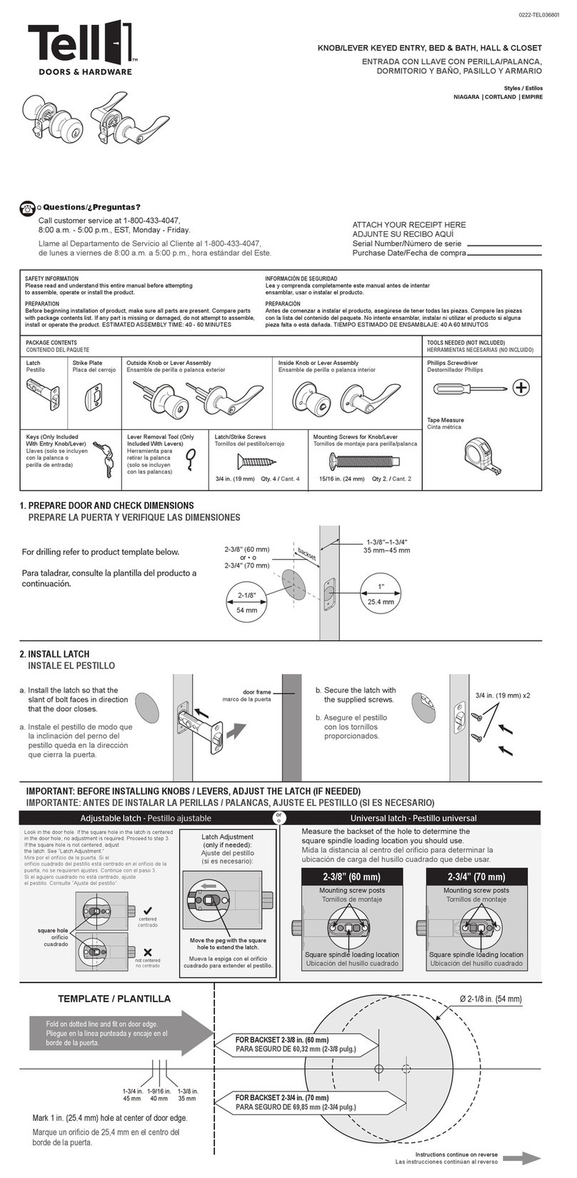 tell NIAGARA quick guide
