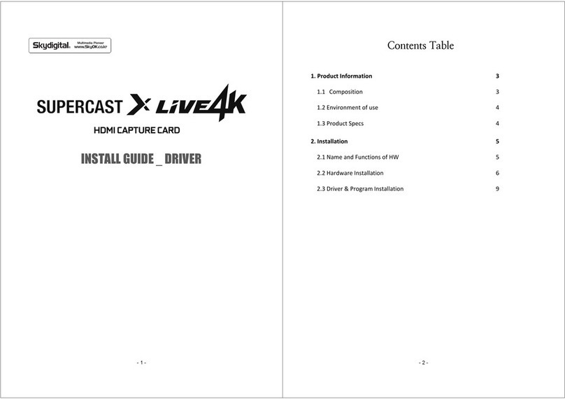 Skydigital SUPERCAST X LIVE4K install guide