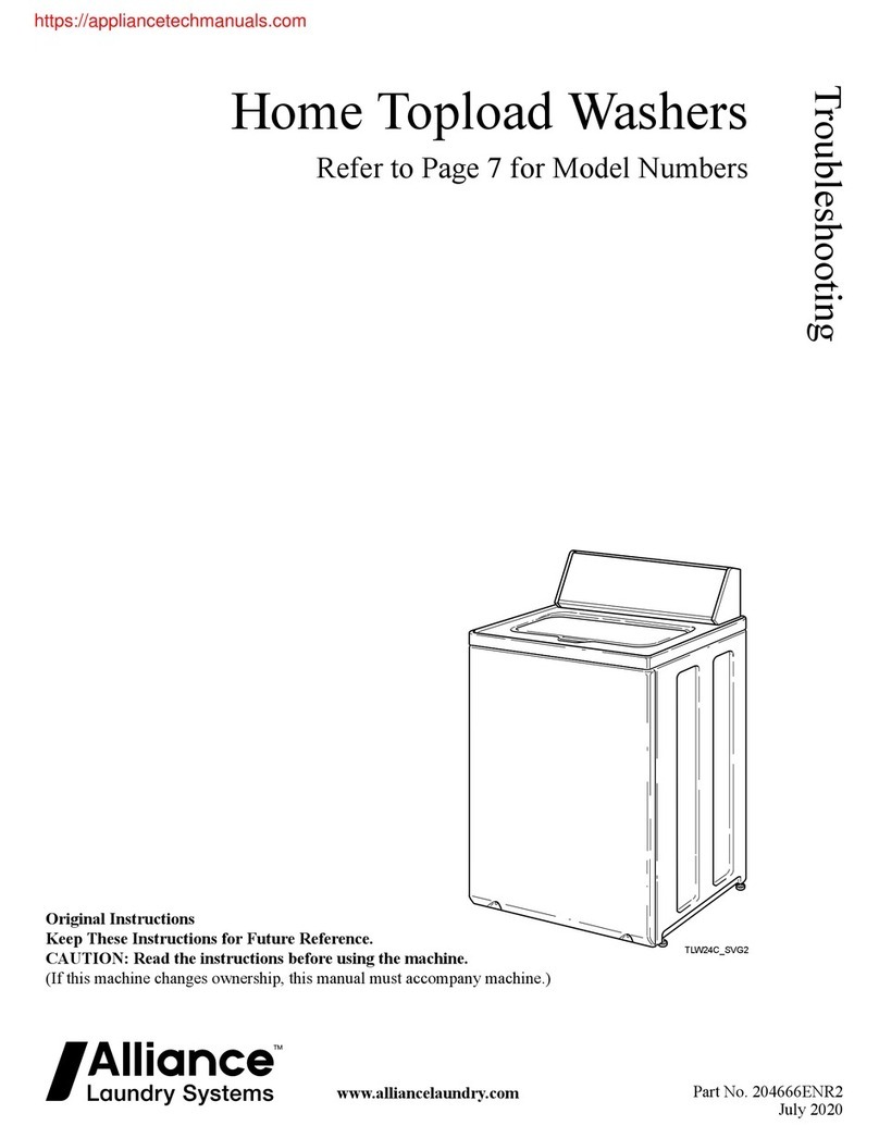 Alliance Laundry Systems AWN43RSN115CW01 Operating instructions