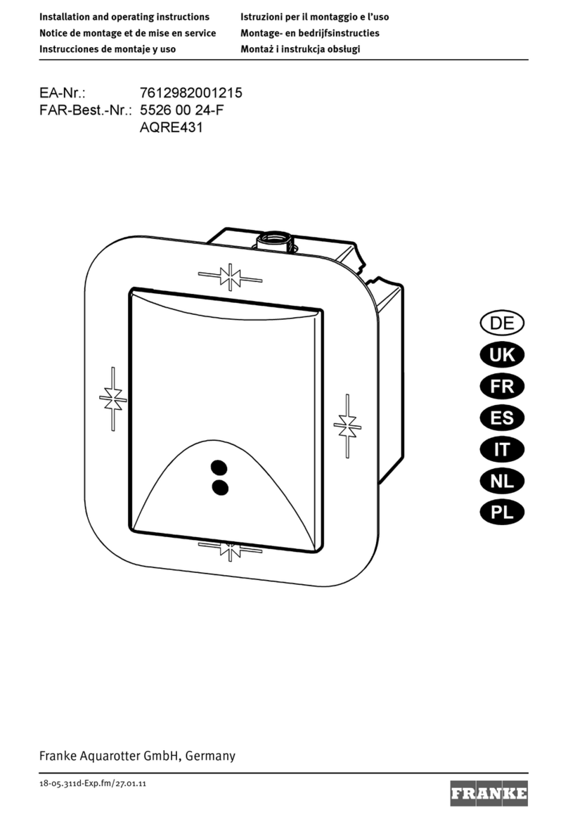 Franke AQRE431 User manual