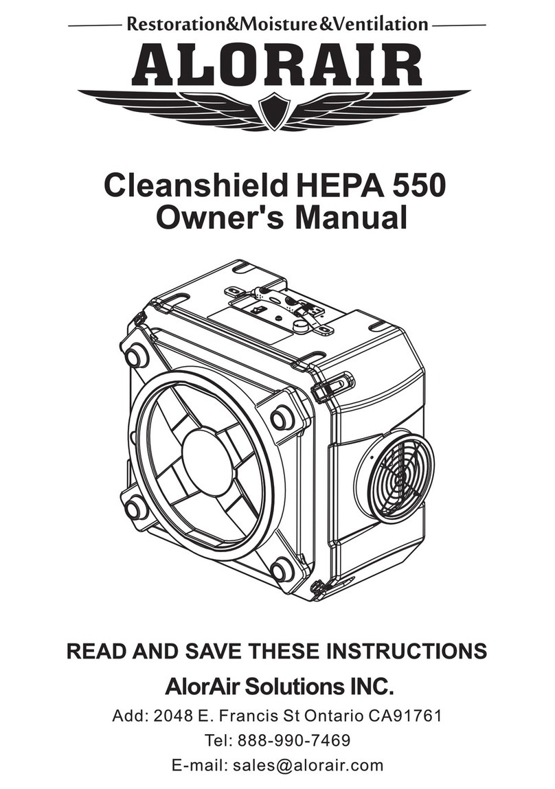ALORAIR Cleanshield HEPA 550 User manual