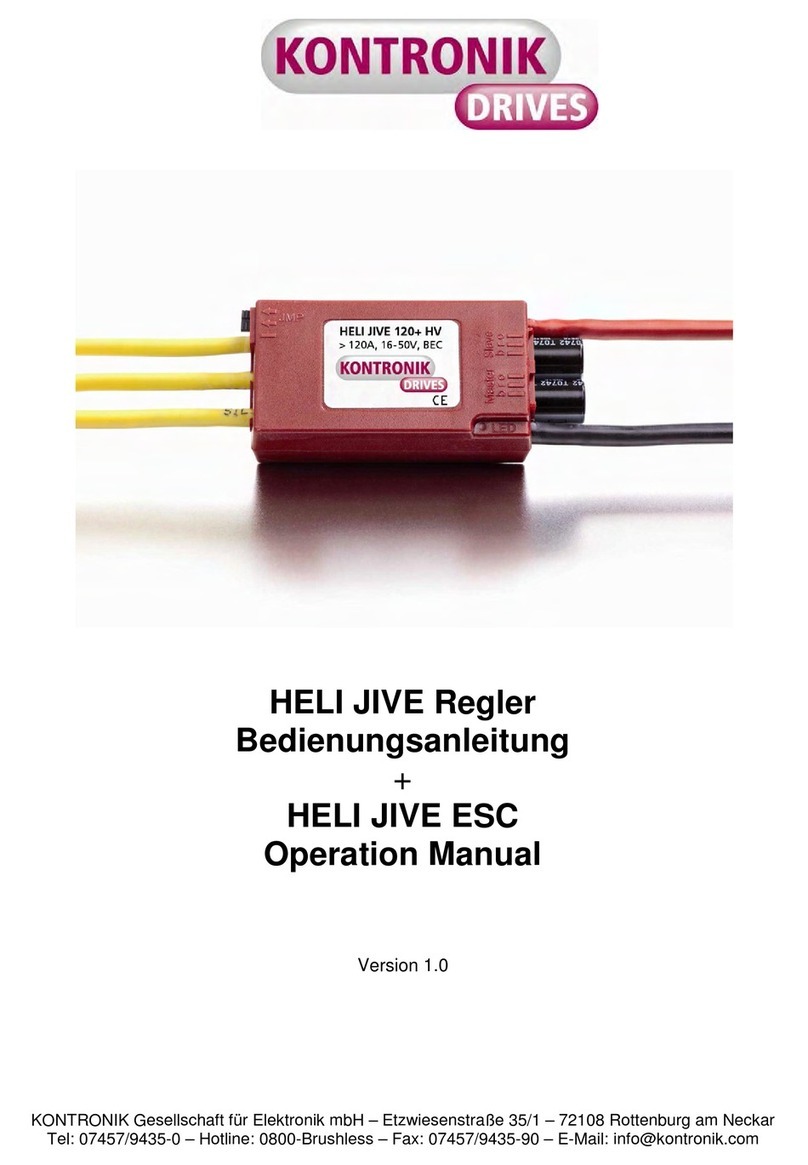 KONTRONIK HELI JIVE ESC Operation manual KONTRONIK HELI JIVE ESC Operation manual