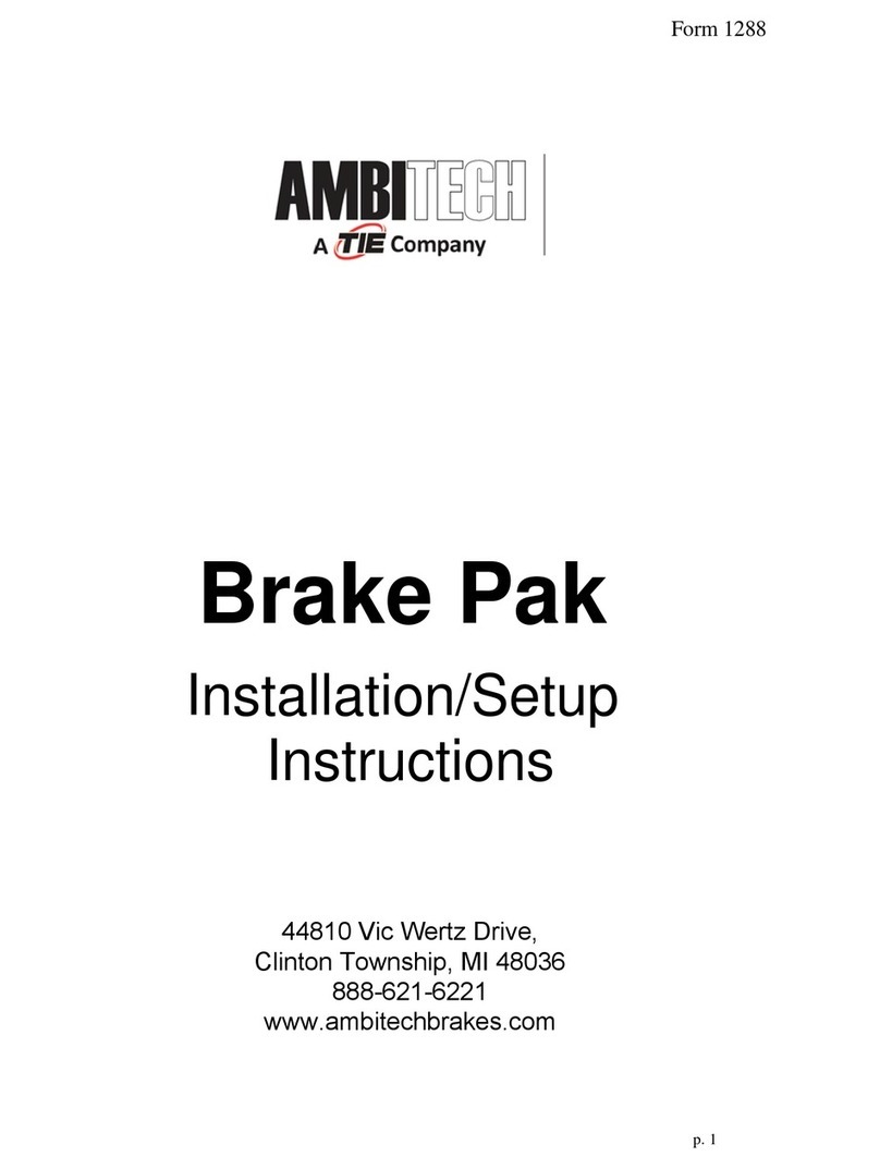 TIE AMBITECH BRAKE-PAK Installation & setup instructions