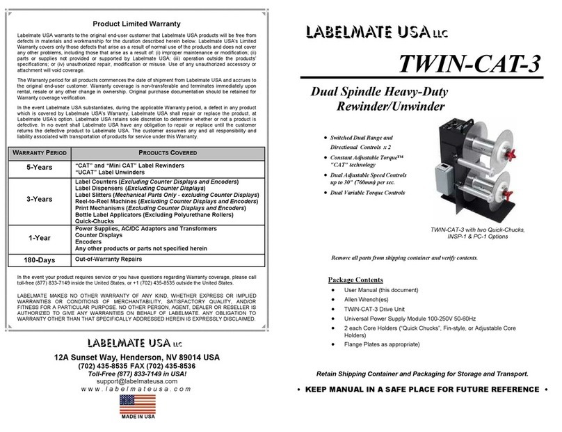 Labelmate TWIN-CAT-3 User manual