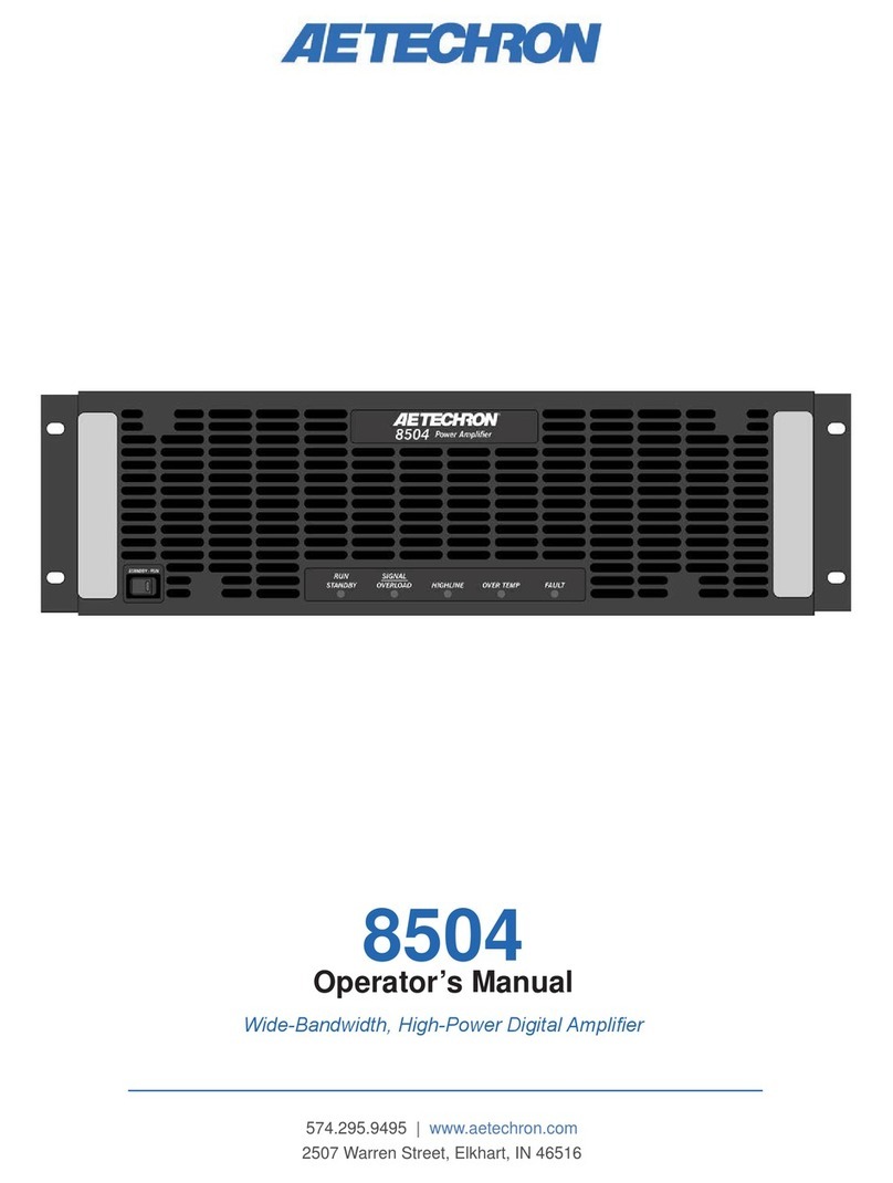 Aetechron 8504 Operator's manual