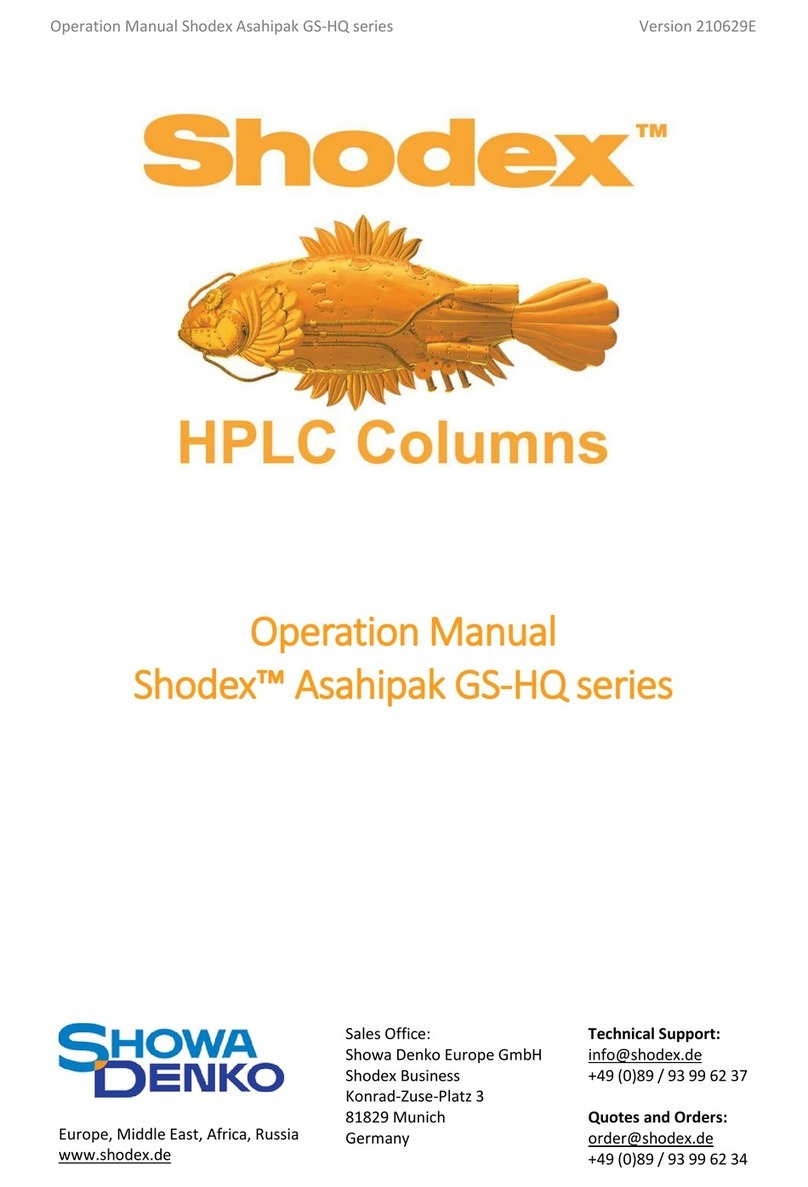 Showa Denko Shodex Asahipak GS-HQ Series Operation manual