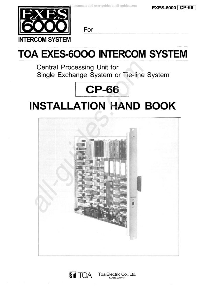 Toa EXES 6000 CP-66 System manual