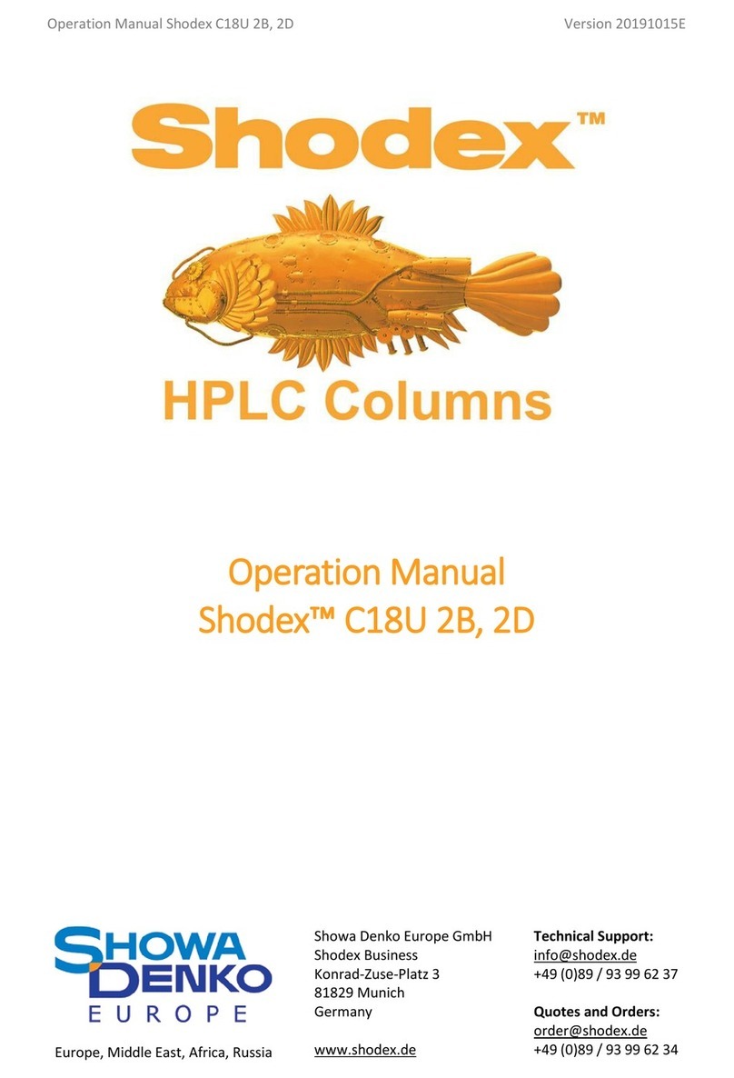 Showa Denko Shodex C18U 2B Operation manual