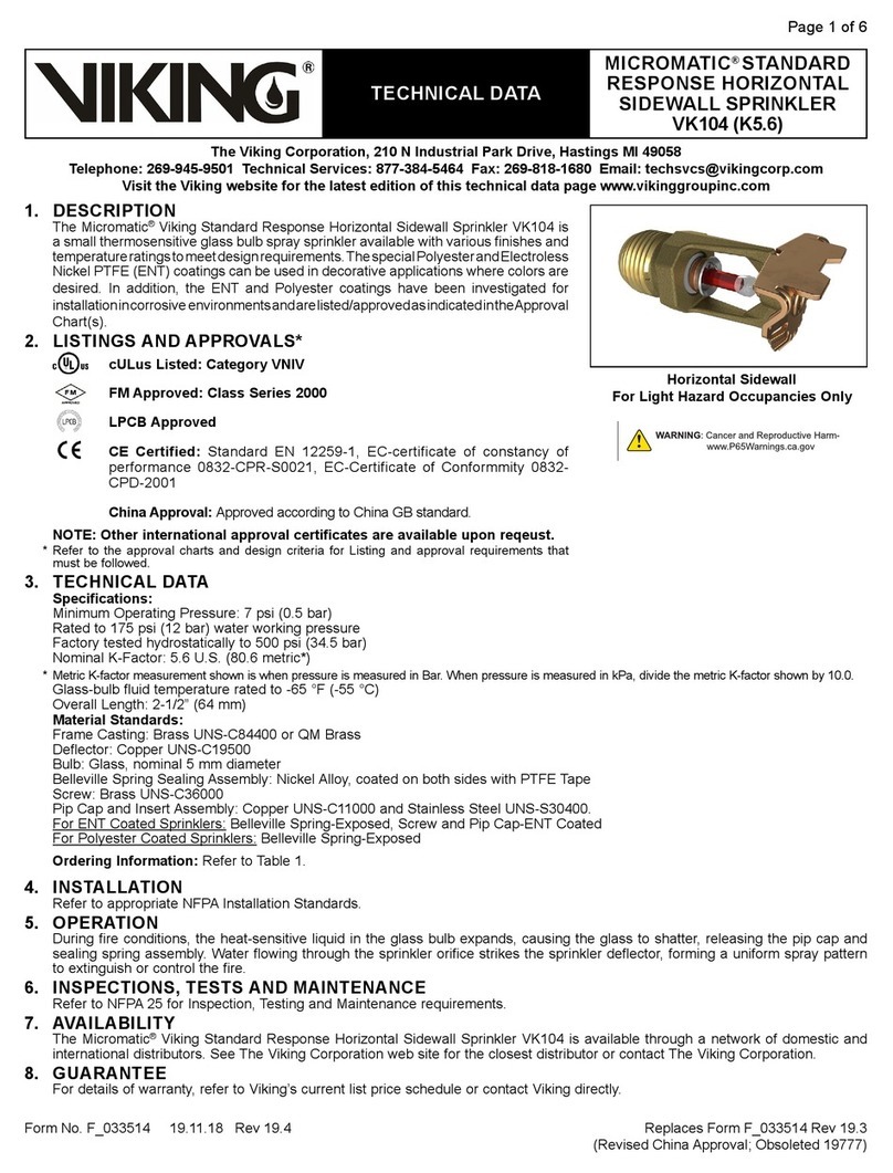 Viking MICROMATIC VK104 Technical data