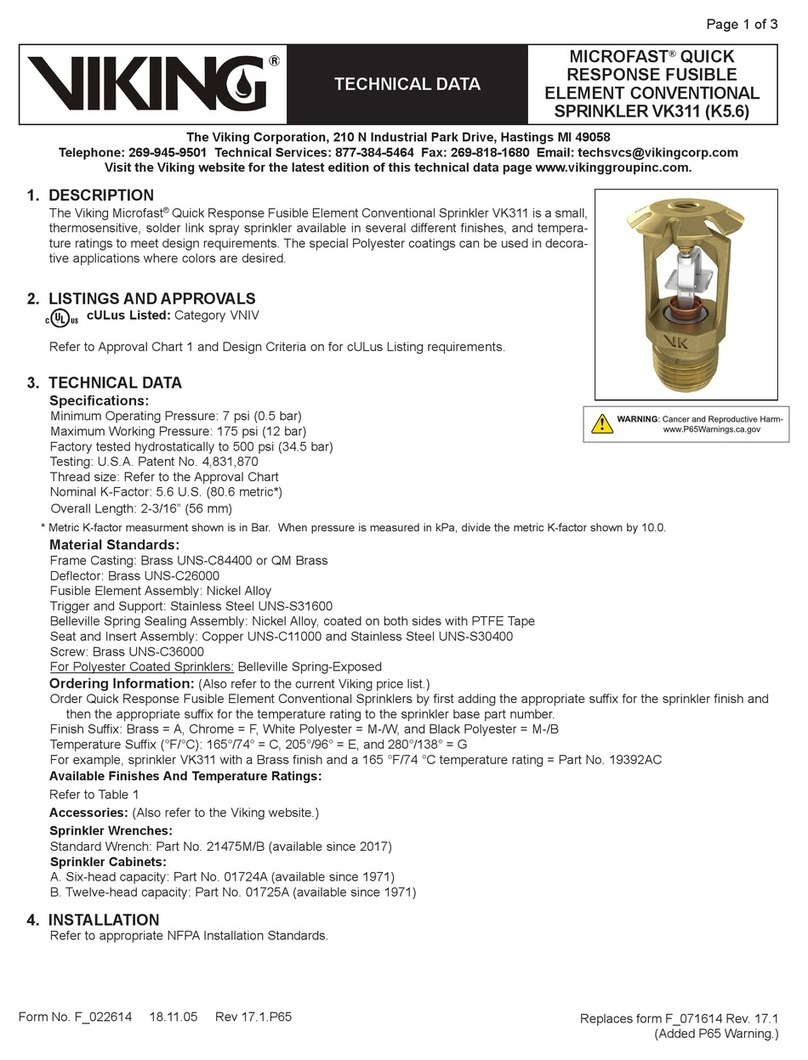 Viking MICROFAST VK311 Technical data