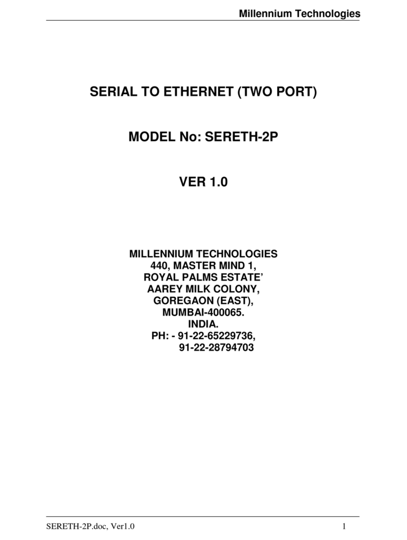Millennium SERETH-2P User manual