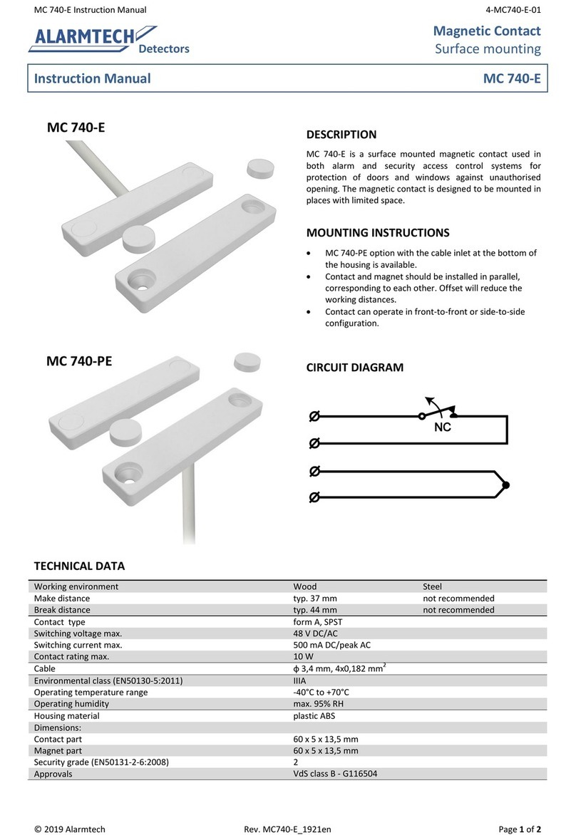 Alarmtech MC 740-E User manual