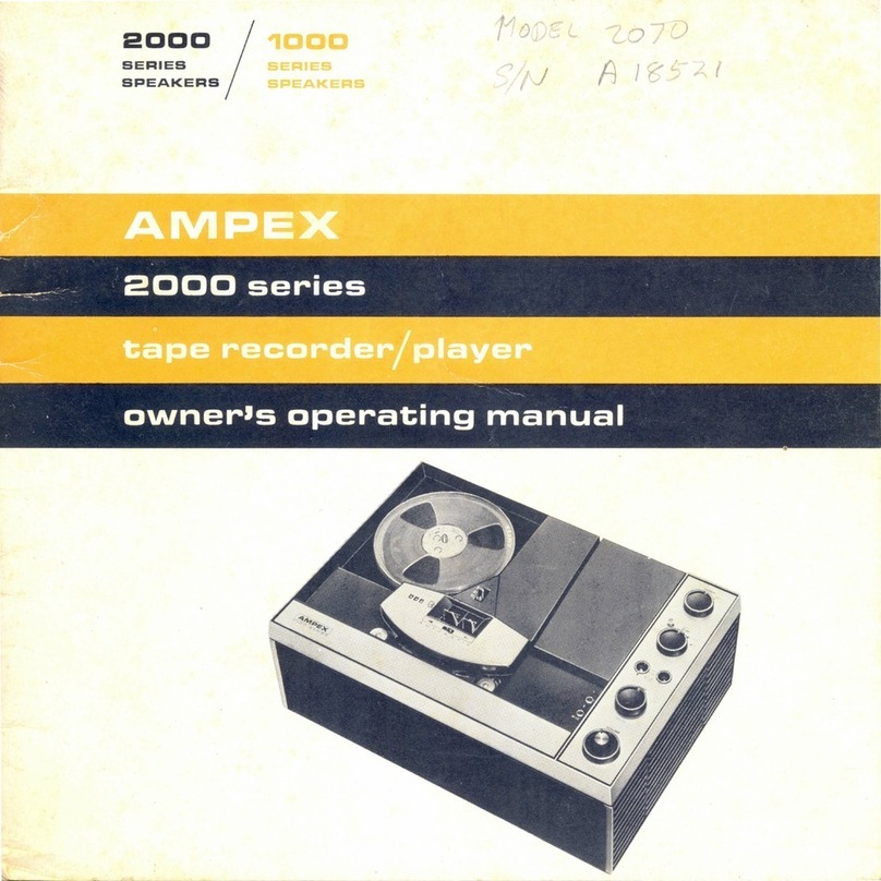 Ampex 2000 Series Owner's operating manual