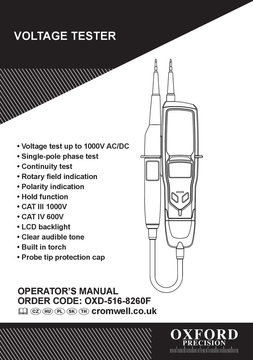 Oxford PRECISION OXD-516-8260F Operator's manual