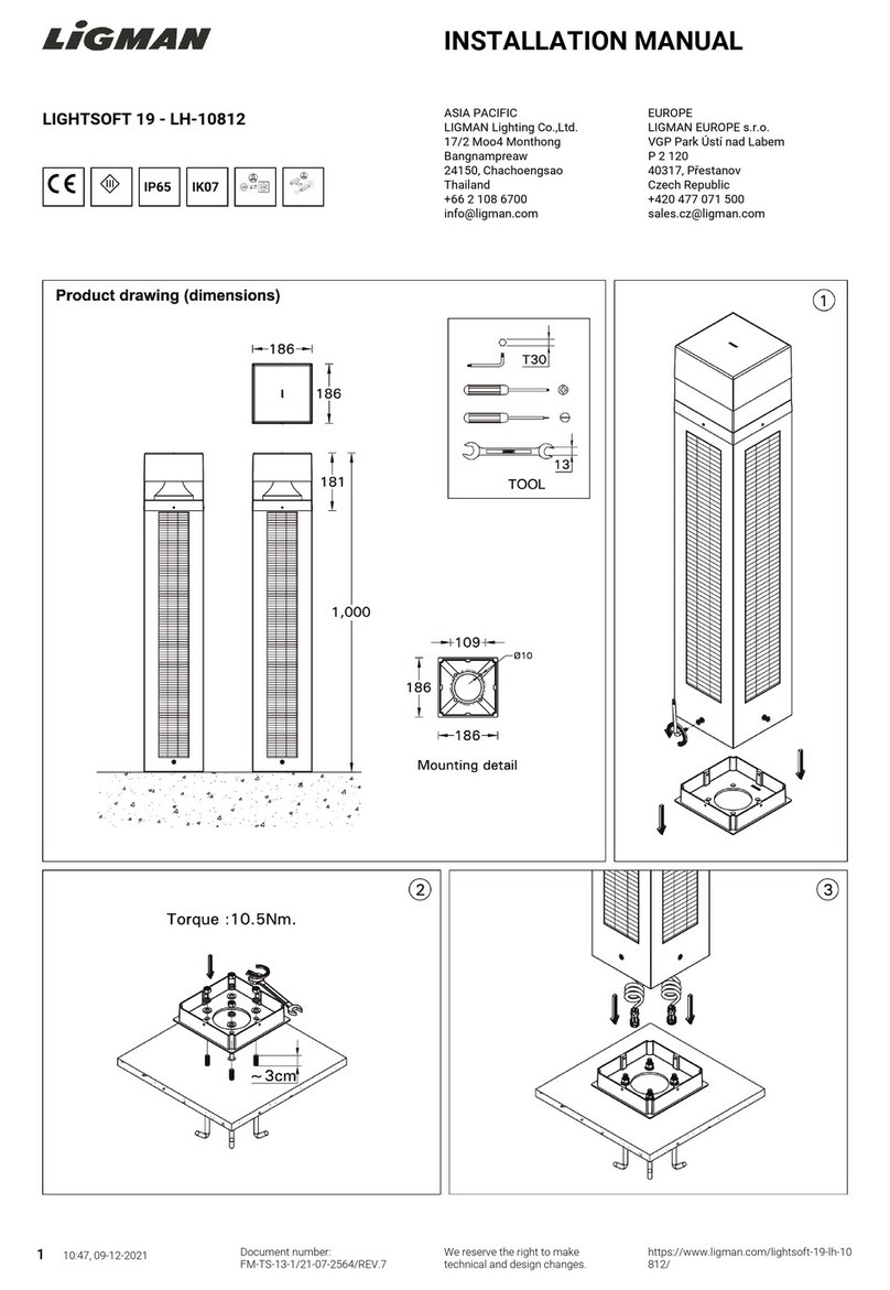 LIGMAN LIGHTSOFT 19 installation manual