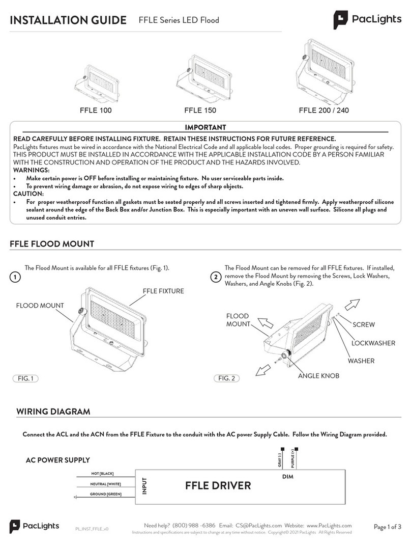 PacLights FFLE Series User manual