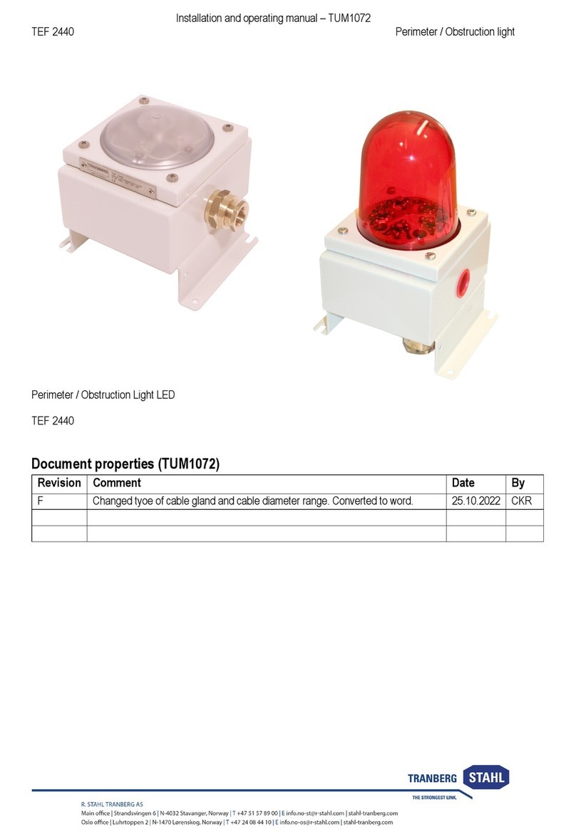 Tranberg TEF 2440 Installation and operating manual