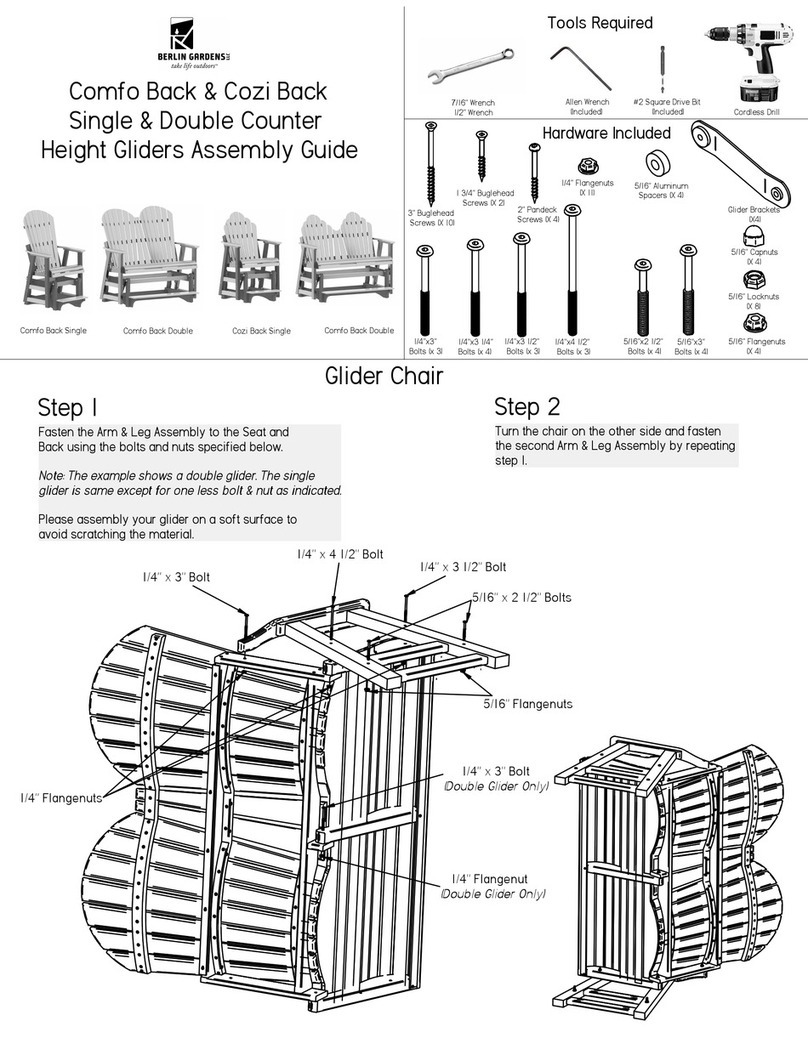 Berlin Gardens Comfo Back Single Assembly guide Berlin Gardens Comfo Back Single Assembly guide