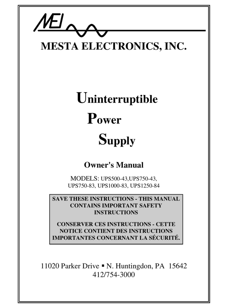 MESTA UPS500-43 owner's manual